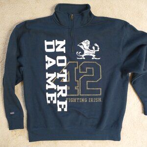 XL Notre Dame Fighting Irish JanSport Sweater with Zipper - Navy Blue